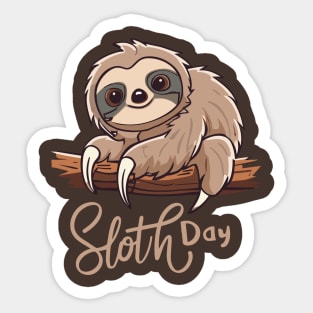 International Sloth Day – October Sticker